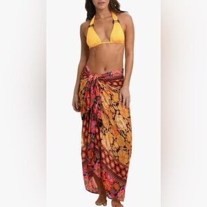 Sunshine 79 Women's Swimsuit Beach Cover Up Pareo, Sunshine//Flower Power